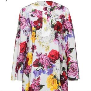 Dolce & Gabbana Multicolor Floral Long Sleeve Dress